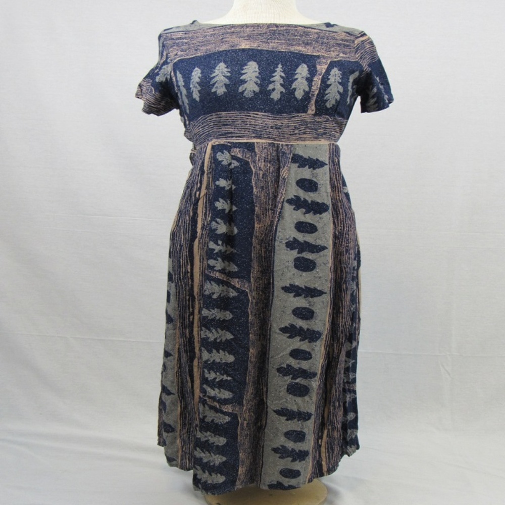 Vintage Dress with button up back ankle length
